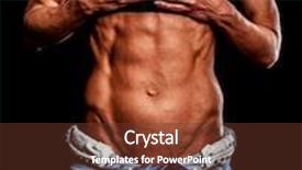  Presentation with sports - Audience pleasing slide deck consisting of sports woman on black background backdrop and a tawny brown colored foreground