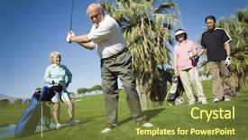  Presentation with golf player playing - Slide deck consisting of hight quality solar system planets elements of this image furnished by nasa background and a black colored foreground