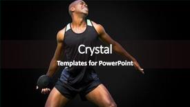  Presentation with discus throw - Amazing presentation design having sportsman practising discus throw backdrop and a wine colored foreground