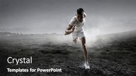  Presentation with running race - Presentation with sportsman-running-race-mixed-media background and a dark gray colored foreground