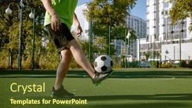  Presentation with ankle - Theme having sportsman-tapping-on-his-ankle background and a tawny brown colored foreground