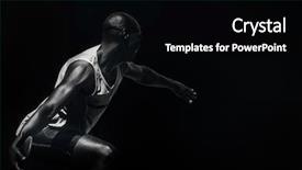  Presentation with black - Slides consisting of sportsman throwing a discus background and a black colored foreground