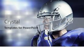  Presentation with glowing lights - PPT layouts consisting of sportsman-wearing-helmet-looking-away background and a light gray colored foreground