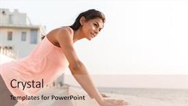  Presentation with exercise kids kid doing fitness - Audience pleasing PPT theme consisting of sportswear doing exercises outdoors push backdrop and a  colored foreground