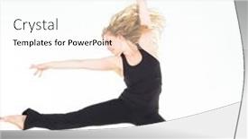  Presentation with sporty - Slides featuring sporty elegance dancing girl background and a pink colored foreground