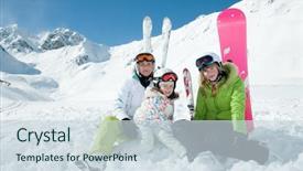  Presentation with sporty - Presentation theme enhanced with sporty family background and a sky blue colored foreground