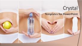  Presentation with women body - Beautiful theme featuring kefir - sporty fit and healthy female backdrop and a lemonade colored foreground