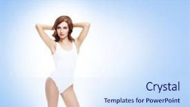  Presentation with teal - PPT layouts featuring sporty girl in white background and a sky blue colored foreground