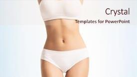  Presentation with sporty - Slide set with sporty underwear over gradient blue background and a lemonade colored foreground