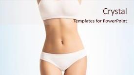  Presentation with sporty - Audience pleasing slide deck consisting of sporty underwear over gradient blue backdrop and a lemonade colored foreground