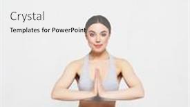  Presentation with body balance - Cool new PPT layouts with sporty-young-woman-doing-yoga backdrop and a white colored foreground