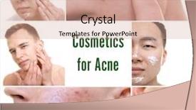  Presentation with cosmetics - Presentation design featuring spot diffrence - set with young men applying background and a coral colored foreground