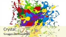  Presentation with paint - PPT theme having spot diffrence - splats splashes and blobs background and a blonde colored foreground