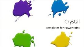  Presentation with shapes - PPT layouts with spot diffrence - splats splashes and blobs background and a cream colored foreground