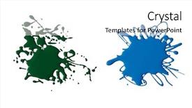  Presentation with shapes - Slide set enhanced with spot diffrence - splats splashes and blobs background and a white colored foreground