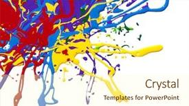  Presentation with shapes - Audience pleasing theme consisting of spot diffrence - splats splashes and blobs backdrop and a cream colored foreground