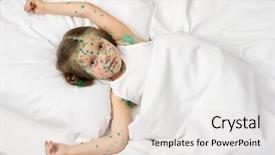  Presentation with sick child - PPT layouts enhanced with sick child has the virus background and a  colored foreground