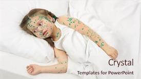  Presentation with sick child - PPT theme enhanced with sick child has the virus background and a  colored foreground