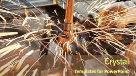  Presentation with spot welding - Amazing slide set having spot welding machine reinforcement production backdrop and a tawny brown colored foreground