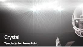  Presentation with american football - Amazing presentation design having spotlight against american football player backdrop and a  colored foreground