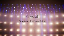  Presentation with spotlight - Beautiful PPT theme featuring spotlight-beams-above-stage backdrop and a  colored foreground