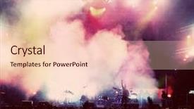  Presentation with concert - Cool new theme with spotlight head - crowd at concert backdrop and a lemonade colored foreground