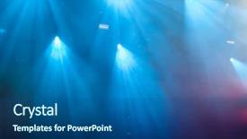  Presentation with stage lights - PPT layouts having spotlight head - magic stage lights background and a ocean colored foreground