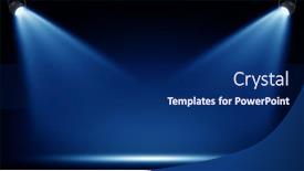  Presentation with spotlight - Slide deck with spotlight-scene-illumination-light-effect background and a navy blue colored foreground