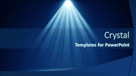  Presentation with spotlight - Colorful PPT theme enhanced with spotlight-scene-illumination-light-effect backdrop and a ocean colored foreground