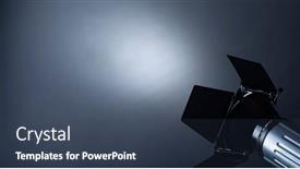  Presentation with spotlight - Theme enhanced with spotlight-shining-on-grey-background background and a ocean colored foreground