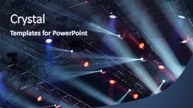  Presentation with laser - Slide deck featuring spotlight with laser rays background and a navy blue colored foreground