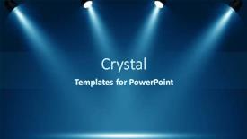  Presentation with illuminate - Presentation theme with spotlights-illuminate-empty-stage-blue background and a ocean colored foreground