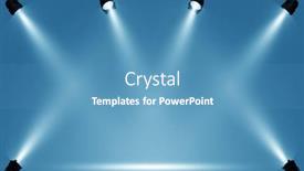  Presentation with illuminate - Colorful presentation theme enhanced with spotlights-illuminate-empty-stage-blue backdrop and a teal colored foreground