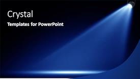  Presentation with illuminate - Presentation design consisting of spotlights-illuminate-empty-stage-blue background and a black colored foreground