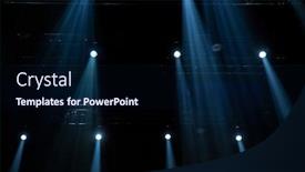  Presentation with theater - Slide set consisting of spotlights-in-a-hazy-theater background and a navy blue colored foreground