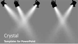  Presentation with shining light - Colorful slide deck enhanced with spotlights-with-bright-white-light backdrop and a gray colored foreground