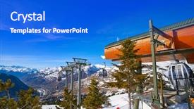  Presentation with natural spa resort - Cool new slide set with spots - baqueira beret in lerida catalonia backdrop and a cobalt blue colored foreground