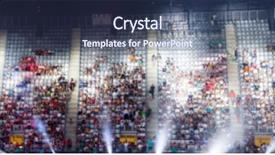  Presentation with crowd - Audience pleasing slide set consisting of spots game - burred background of crowd backdrop and a ocean colored foreground