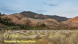  Presentation with british columbia - Presentation having spotted-lake-in-british-columbia background and a coral colored foreground
