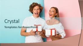  Presentation with catholic couple silhouette of young - Cool new slides with spouse - excited young couple standing isolated backdrop and a sky blue colored foreground