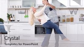  Presentation with dancing - Audience pleasing slide deck consisting of spouse - happy mature couple dancing backdrop and a light gray colored foreground