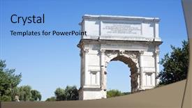  Presentation with forum - Audience pleasing PPT layouts consisting of spqr - arch of titus is backdrop and a light blue colored foreground