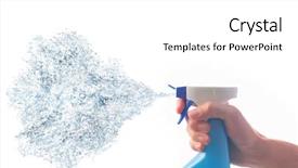  Presentation with spray - Colorful PPT theme enhanced with sprays water - spray detergent backdrop and a white colored foreground