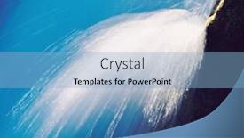  Presentation with spray - Presentation design enhanced with spray from waterfall background and a light blue colored foreground