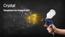  Presentation with golden burst of fire works - Audience pleasing PPT layouts consisting of whole and slice fresh cucumber isolated on white background backdrop and a soft green colored foreground.