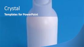  Presentation with hand sanitizer - Theme featuring spray-hand-sanitizer-plastic-bottle background and a teal colored foreground