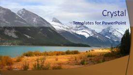  Presentation with spray - Theme enhanced with spray lakes reservoir in alberta background and a lemonade colored foreground