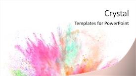 Presentation with explosion - Cool new theme with spray paint - explosion of colored powder backdrop and a white colored foreground