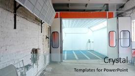  Presentation with repair - Presentation design consisting of spray paint - open painting camera background and a light blue colored foreground