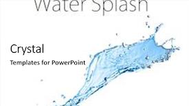  Presentation with splash - Audience pleasing PPT layouts consisting of sprays water - blue splash close up shoot backdrop and a white colored foreground